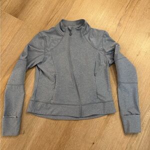 Mondetta gray grey zip up athletic with texture size large